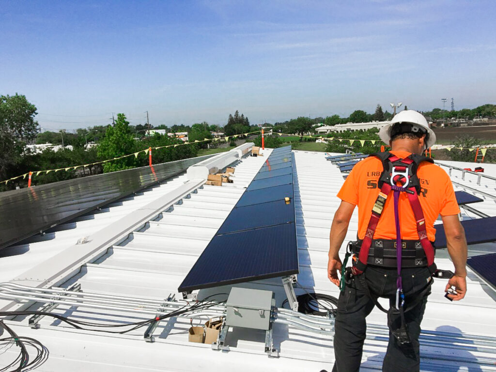 creative composition roof mount commercial solar panel installation