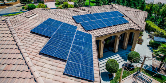 evans roof mount residential solar panel installation pace financing for families