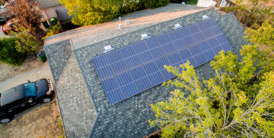 smith roof mount residential solar panel installation