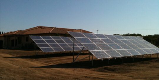 Photo of residential solar ground mount